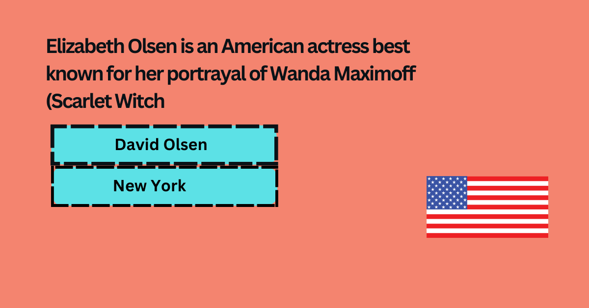 Elizabeth Olsen is an American actress best known for her portrayal of Wanda Maximoff (Scarlet Witch) in the Marvel Cinematic Universe (MCU), particularly in the hit Disney+ series "WandaVision" (2021). Born into a family with deep ties to the entertainment industry, she has carved out her own path as a versatile and talented actress in both independent films and major blockbuster franchises.